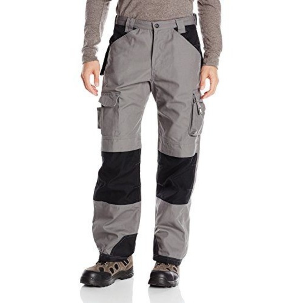 MSRP $70 CAT Caterpillar Mens 32/30 Grey/Black Trademark Trouser Work Pants